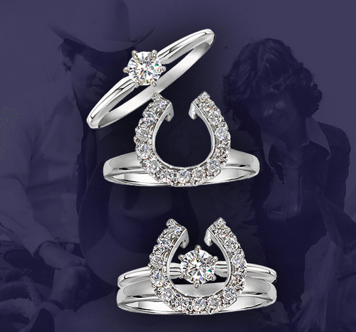 Two Become One Horse Shoe Wraps & Equestrian Engagement Sets
