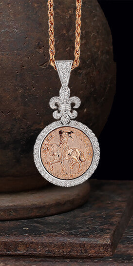 Joan of Arc 1522 Diamond Pendant - Bennett Fine Jewelry