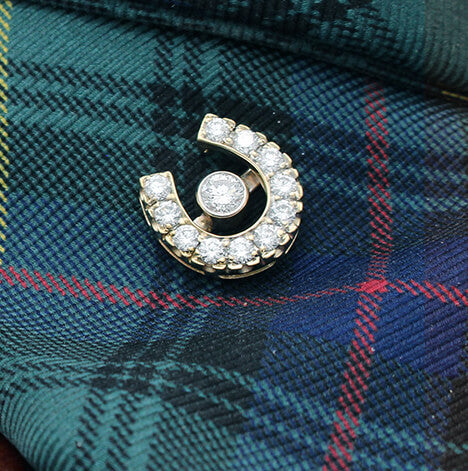 Diamond Horseshoe Tie tac - Bennett Fine Jewelry