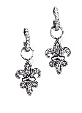 Large Fleur de lis Earrings - Bennett Fine Jewelry