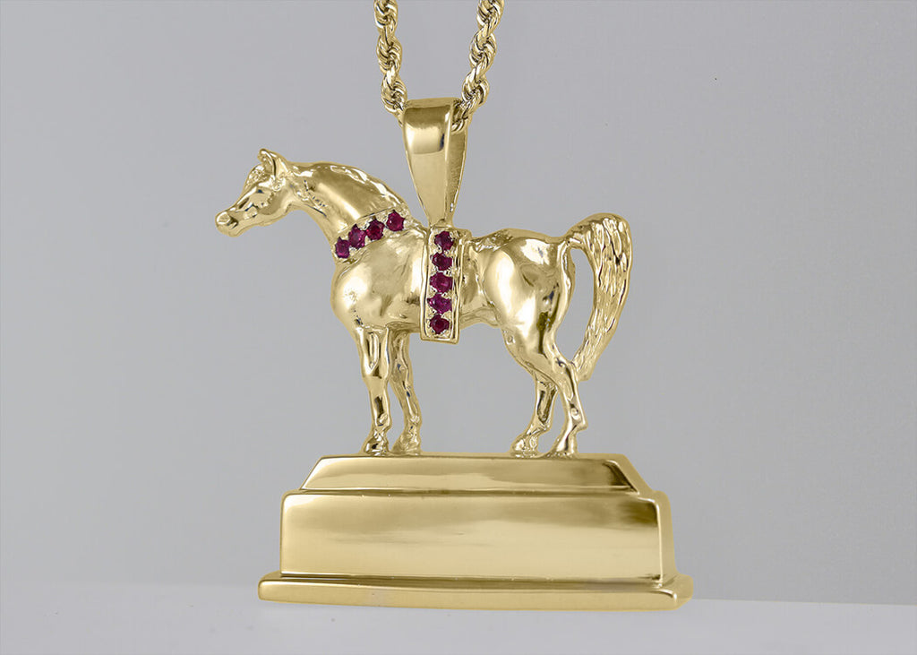 U.S. National Arabian & Half-Arabian Championship Trophy Replica Pendant - Bennett Fine Jewelry