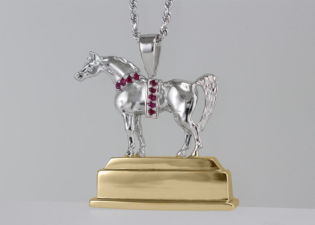 U.S. National Arabian & Half-Arabian Championship Trophy Replica Pendant - Bennett Fine Jewelry