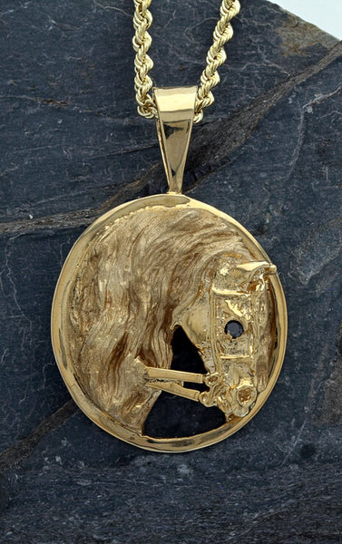 Double Bridle Horse Pendant - Bennett Fine Jewelry