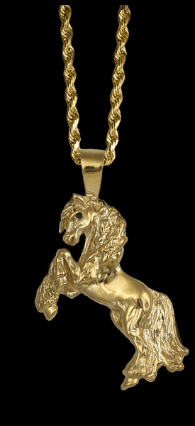 Rearing Friesian Pendant - Bennett Fine Jewelry