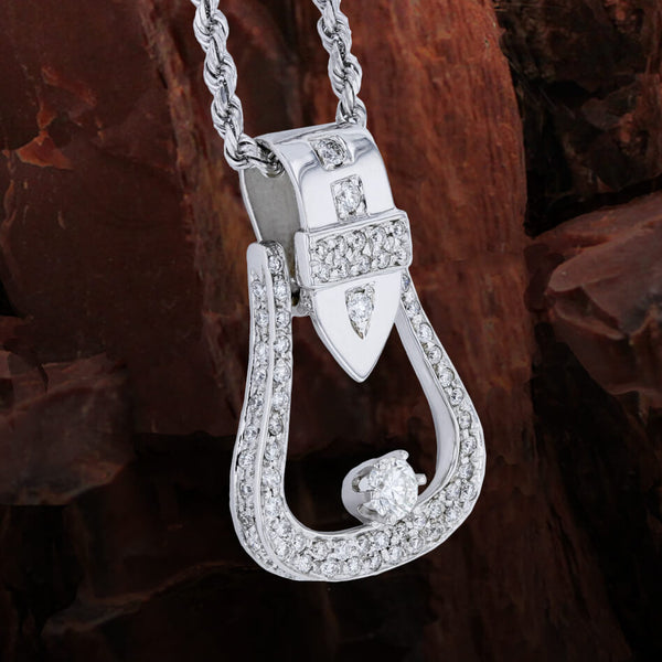 Western Stirrup Slide Pendant - Bennett Fine Jewelry