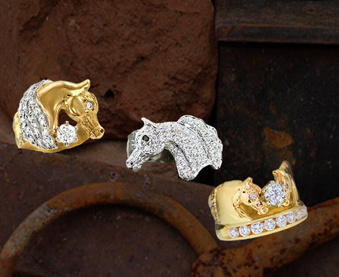 Arabian Horse Ring Collection of unique horse rings by Lesley Rand Bennett