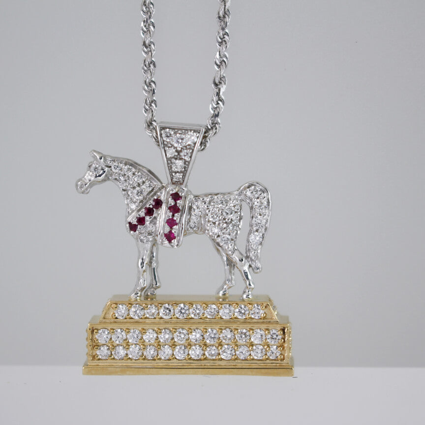 Arabian Horse Diamond National Champion Arabian & Half-Arabian Horse Trophy Pendant - Bennett Fine Jewelry