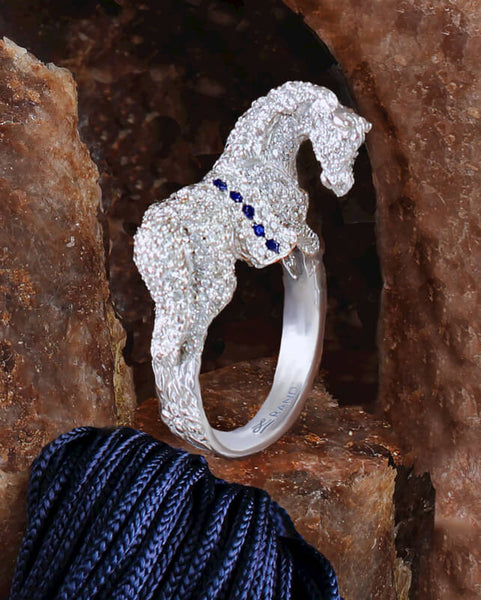 Pave Horse Ring #1621 - Bennett Fine Jewelry