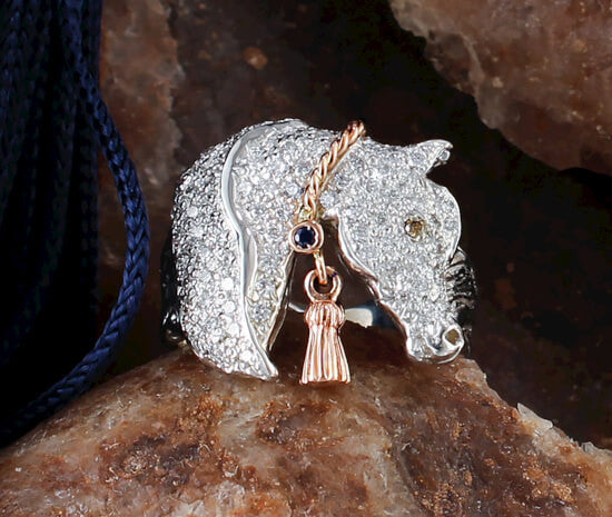 Pave Arabian Ring with Tassel - Bennett Fine Jewelry