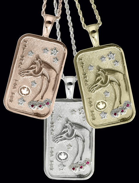 Canadian Arabian and Half-Arabian National Top Ten Tag Pendant - Bennett Fine Jewelry