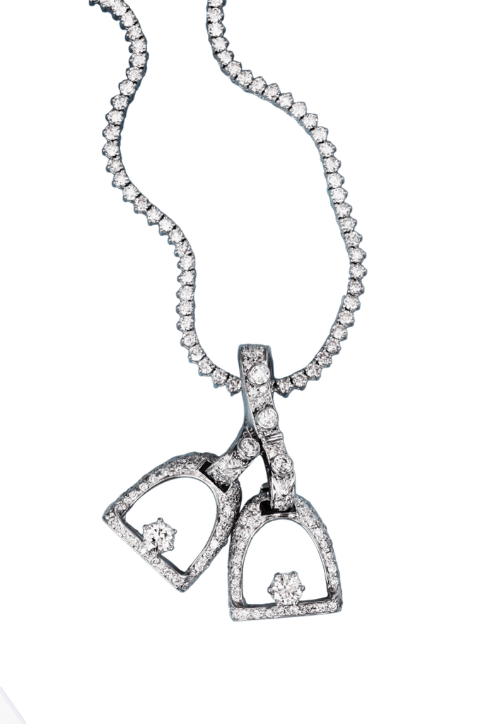 14K stirrup pendant Copyright and design by Lesley Rand Bennett