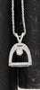 Classic Equestrian Collection- Pave Diamond Stirrup Pendant - Bennett Fine Jewelry