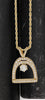 Classic Equestrian Collection- Pave Diamond Stirrup Pendant - Bennett Fine Jewelry