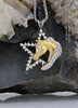 Yellow gold and diamond star and horse head pendant  handcrafted by LesleyRand Bennett