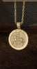 Joan of Arc Necklace Pendant 1489L in yellow gold by Lesley Rand Bennett