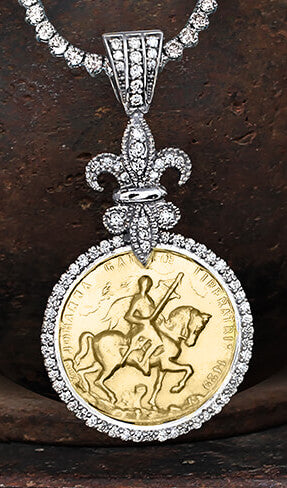 Joan of Arc Pendant Warhorse - Bennett Fine Jewelry