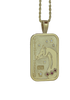 Large US Arabian and Half Arabian Horse National Champion Tag Pendant in 14k yellow gold . Copyrighted design handcrafted by Lesley Rand Bennett