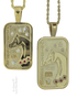 US Arabian and Half Arabian Horse National Champion Tag Pendants in 14k yellow gold . Copyrighted design handcrafted by Lesley Rand Bennett