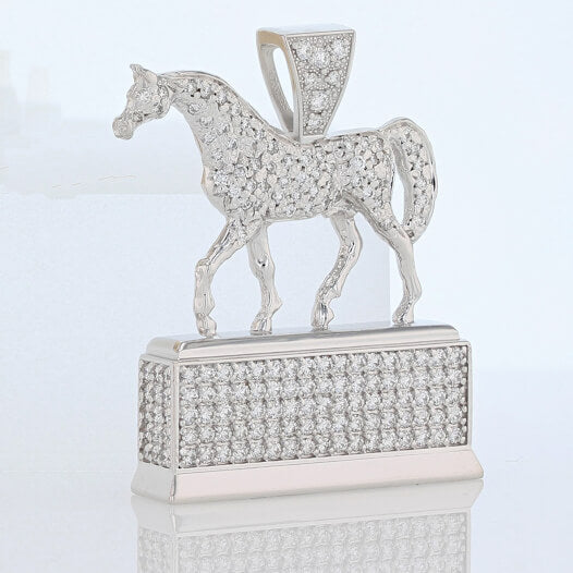 Pave Darley Award replica pendant in white gold