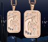 Scottsdale Arabian Horse Show Top Ten Tag Pendant in small and large sizes. Shown in rose gold by Lesley Rand Bennett