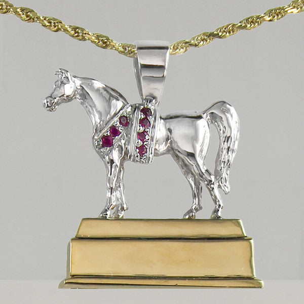 U.S. National Arabian & Half-Arabian Championship Trophy Replica Pendant - Bennett Fine Jewelry