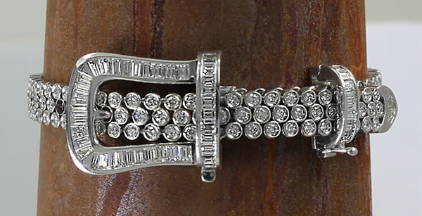 Diamond Buckle Bracelet with 5.54ctw - Bennett Fine Jewelry