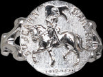 Joan of Arc horse ring 1454c in 14k white gold by Lesley Rand Bennett