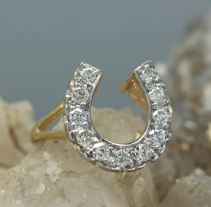 Elegant Ladies Diamond Horseshoe Ring - Bennett Fine Jewelry