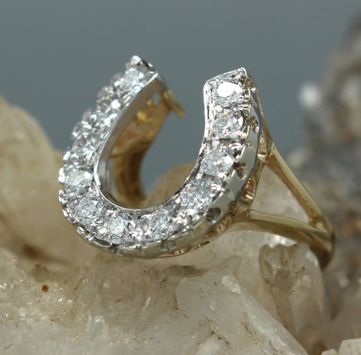 [希少レア] Vintage Horseshoe Maria Ring Vintage Horseshoe Ring 18k Gold Electroplated Handcrafted